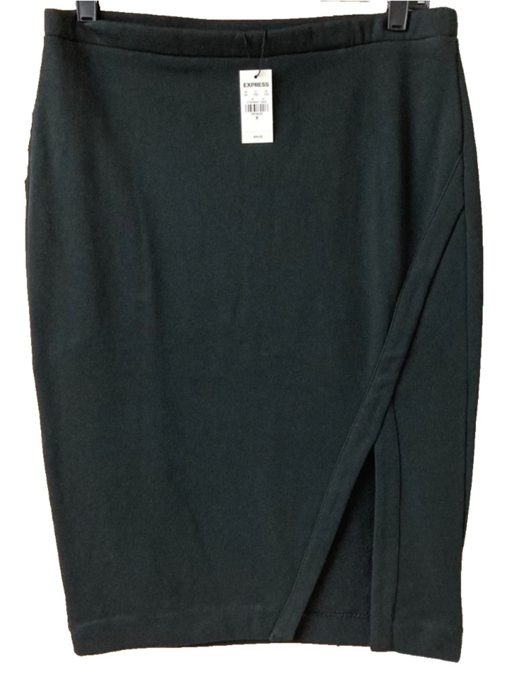 NWT $64 EXPRESS Women M Knit Pencil Skirt Cotton Mix Fleece-Lined Career Casual